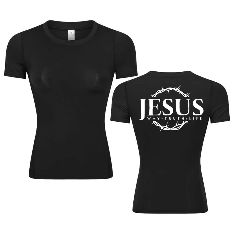 Christian Compression Shirt for Women Athlete