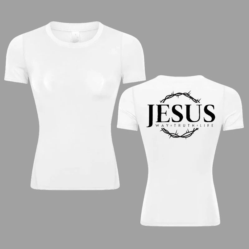 Christian Compression Shirt for Women Athlete